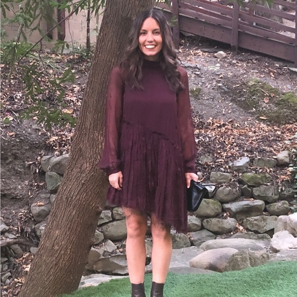 Manning Cartell Featherweight Mini Dress Burgundy Size AU6 (US 2) - Picture 5 of 6